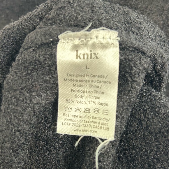 Knix “Cozzzy” Crewneck Sweater Black Womens Size Large - Picture 3 of 7